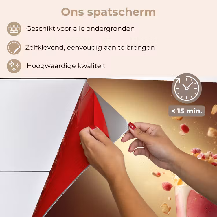 Framboos - Smoothie - Drinken - Roze keuken achterwand spatscherm klein -spatscherm_NL