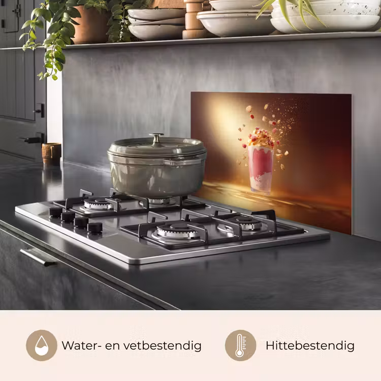 Framboos - Smoothie - Drinken - Roze keuken achterwand spatscherm klein -usp_NL