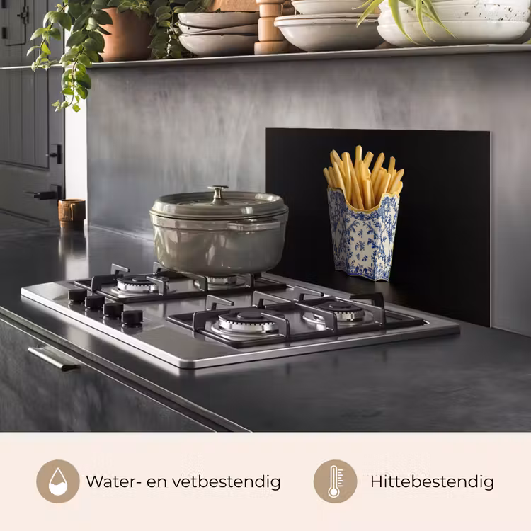 Friet - Porselein - Delfts blauw - Eten keuken achterwand spatscherm klein -usp_NL