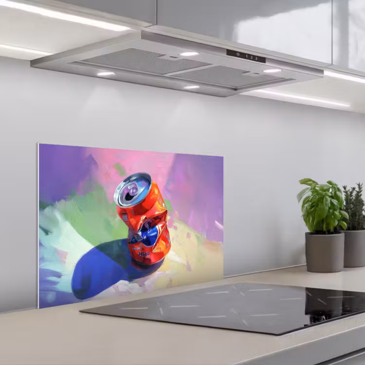 Frisdrank - Blik - Paars keuken achterwand spatscherm klein -3d_schuin