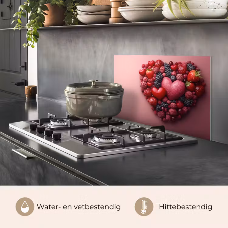 Fruit - Hartjes - Aardbeien - Frambozen - Bosbessen keuken achterwand spatscherm klein -usp_NL