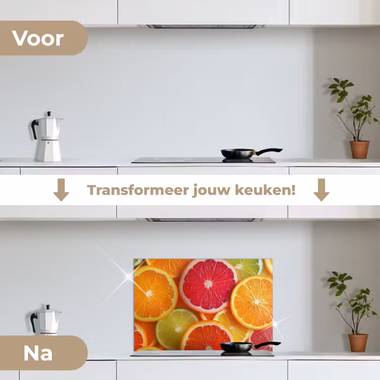 Fruit - Kleurrijk - Close up keuken achterwand spatscherm klein -voor_na_NL