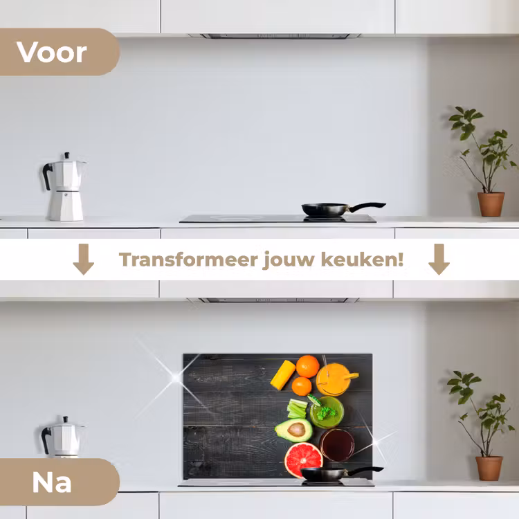 Fruit - Smoothie - Industrieel - Zomer keuken achterwand spatscherm klein -voor_na_NL