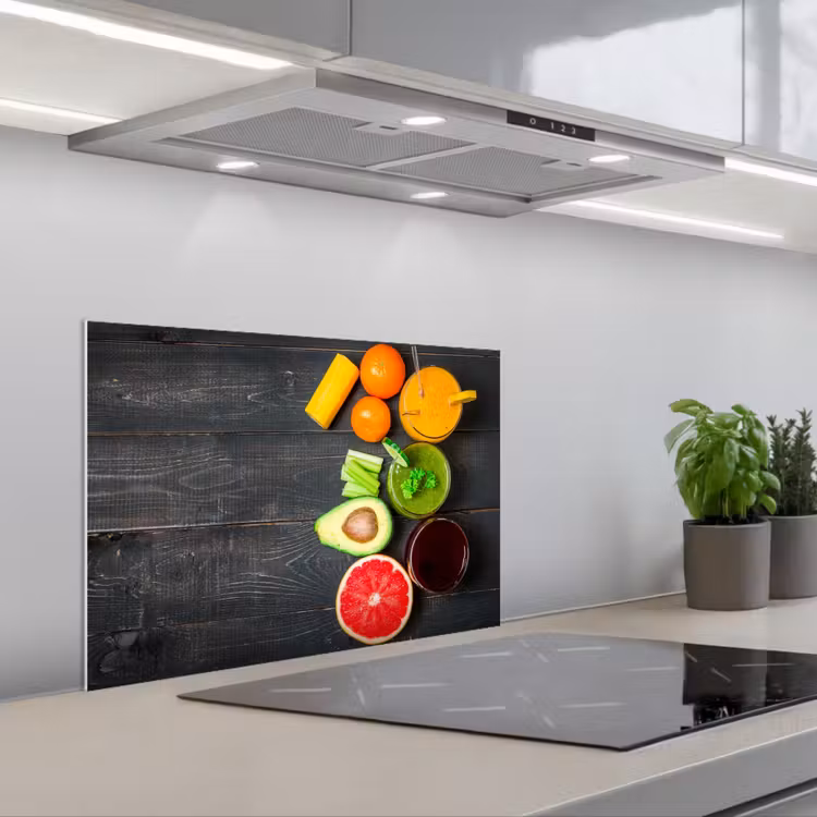 Fruit - Smoothie - Industrieel - Zomer keuken achterwand spatscherm klein -3d_schuin