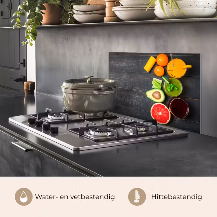 Fruit - Smoothie - Industrieel - Zomer keuken achterwand spatscherm klein -usp_NL