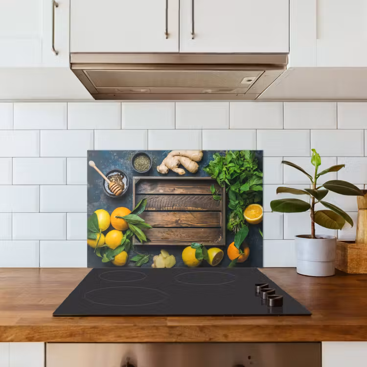 Fruitkist - Citroen - Fruit keuken achterwand spatscherm klein -sfeer2