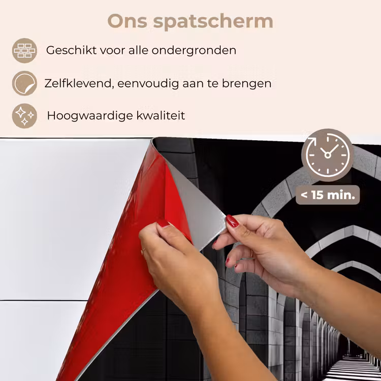 Gang - Bogen - Schaduw - Diepte keuken achterwand spatscherm klein -spatscherm_NL