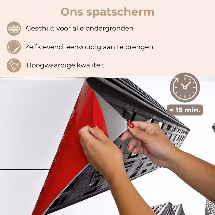 Gebouwen - Lucht - Zwart keuken achterwand spatscherm klein -spatscherm_NL