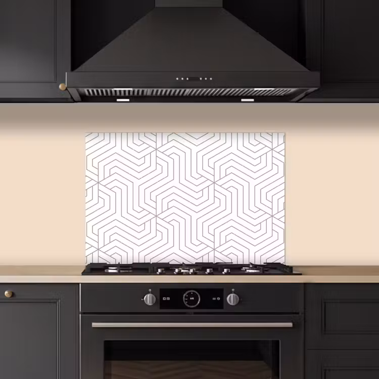 Geometrie - Lijn - Patroon keuken achterwand spatscherm klein 900 -sfeer1