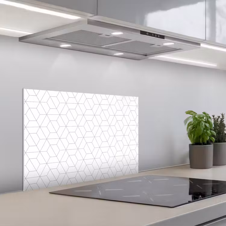 Geometrie - Lijn - Patroon keuken achterwand spatscherm klein 900 -3d_schuin