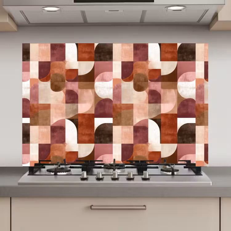 Geometrie - Modern - Retro keuken achterwand spatscherm klein 900 -3d_website