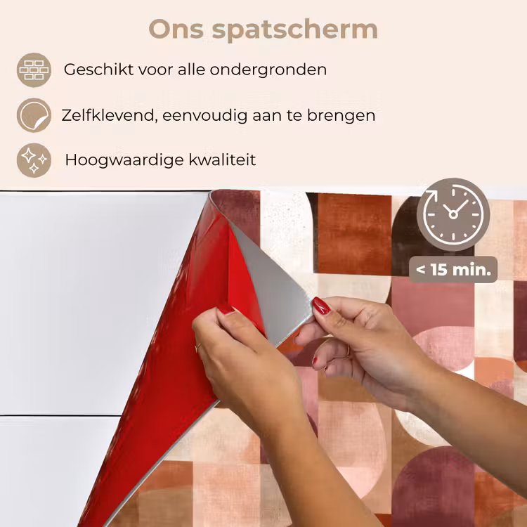 Geometrie - Modern - Retro keuken achterwand spatscherm klein 900 -spatscherm_NL