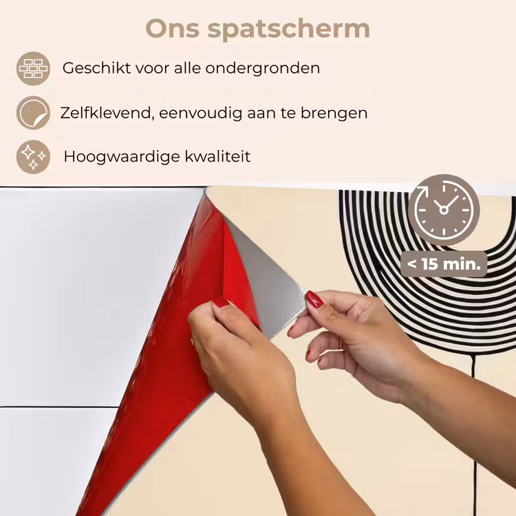 Geometrische bogen - Minimalistisch - Symmetrisch keuken achterwand spatscherm klein -spatscherm_NL