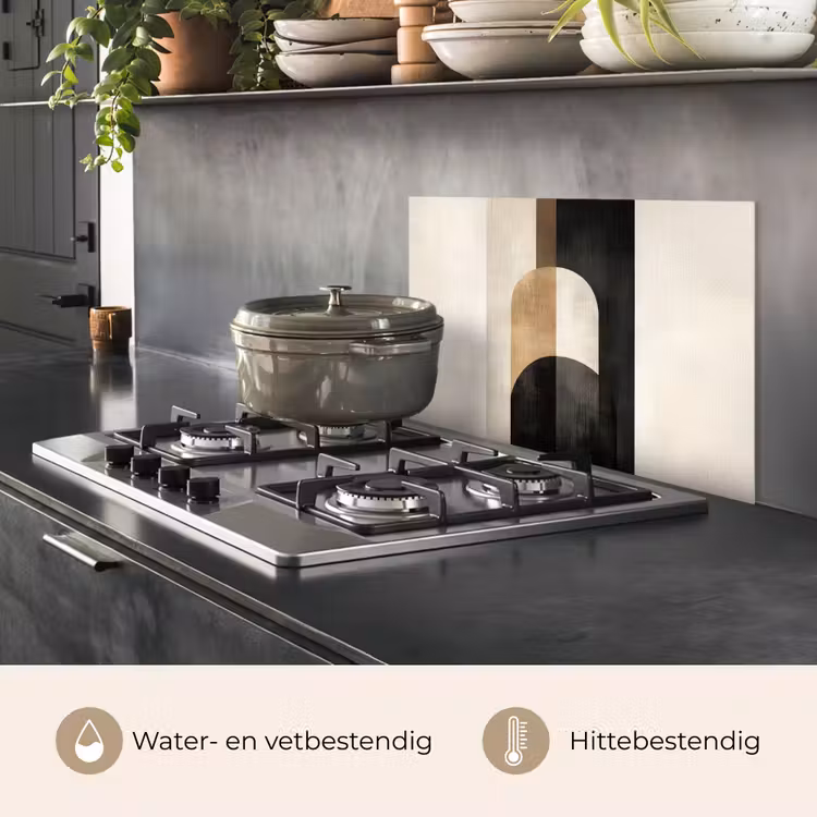Geometrische - Vormen - Wit keuken achterwand spatscherm klein -usp_NL