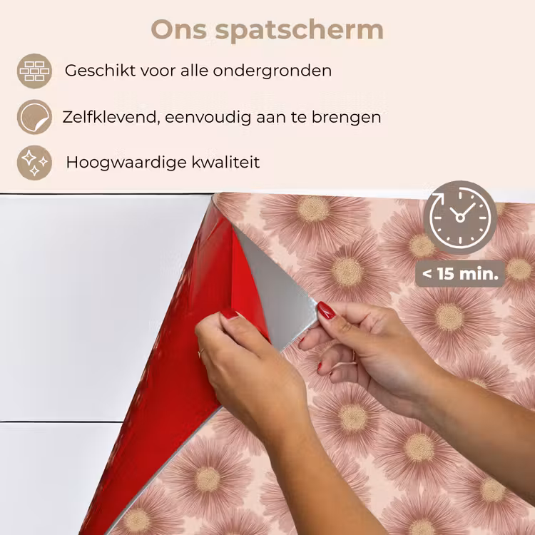 Gerbera - Bloemen - Roze keuken achterwand spatscherm klein 900 -spatscherm_NL