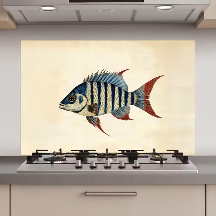 Gestreept - Donkerblauw - Rugvin - Vis keuken achterwand spatscherm klein -3d_website
