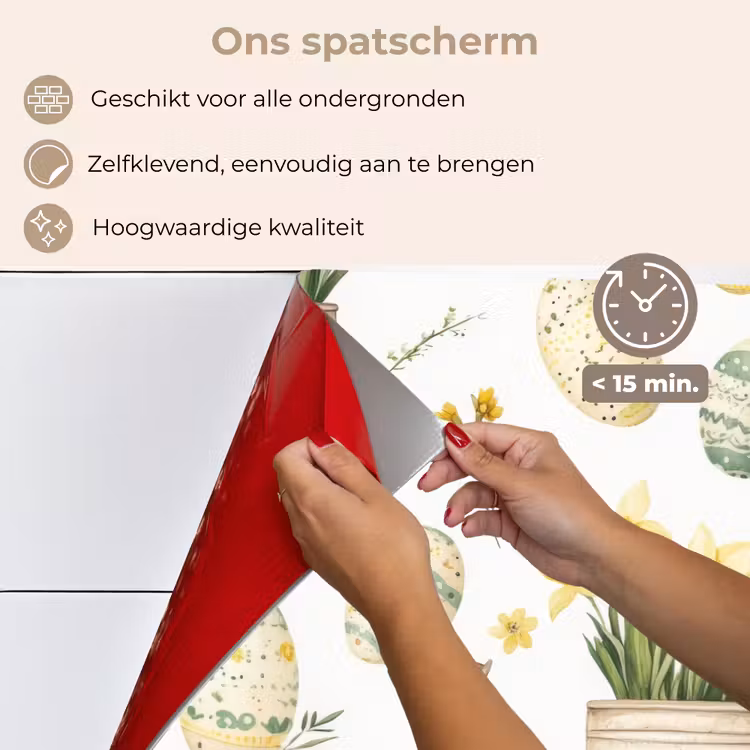 Gieter - Bloemen - Eieren keuken achterwand spatscherm klein -spatscherm_NL