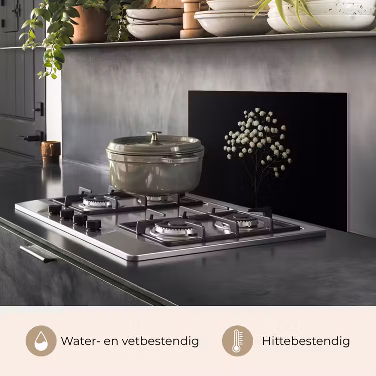 Gipskruid - Bloemetjes - Wit - Minimalistisch keuken achterwand spatscherm klein -usp_NL