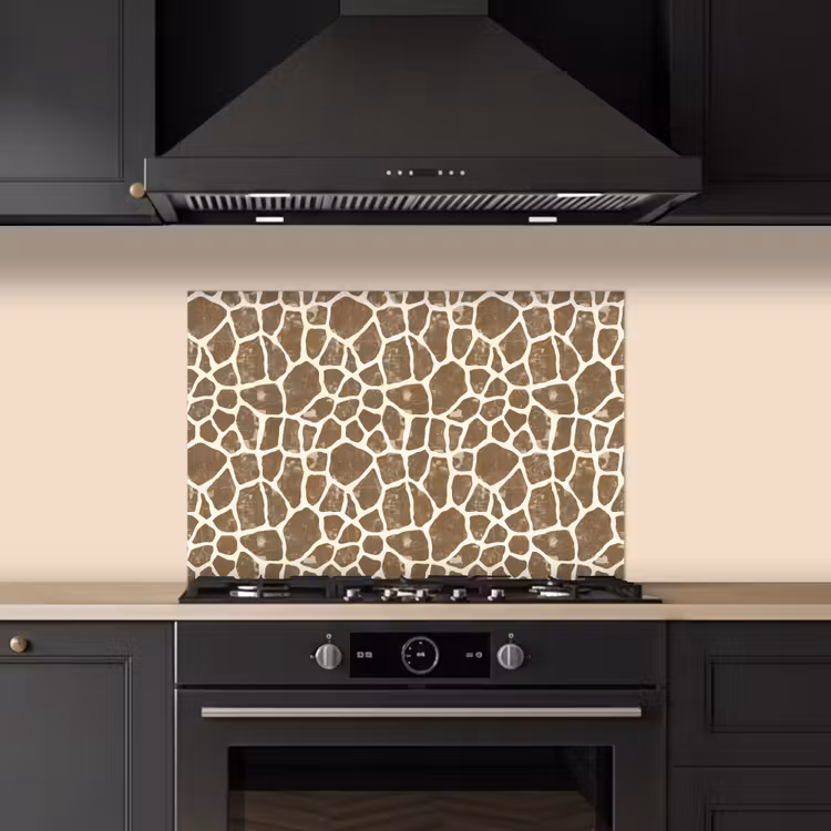 Giraf - Klassiek - Bruin keuken achterwand spatscherm klein 900 -sfeer1
