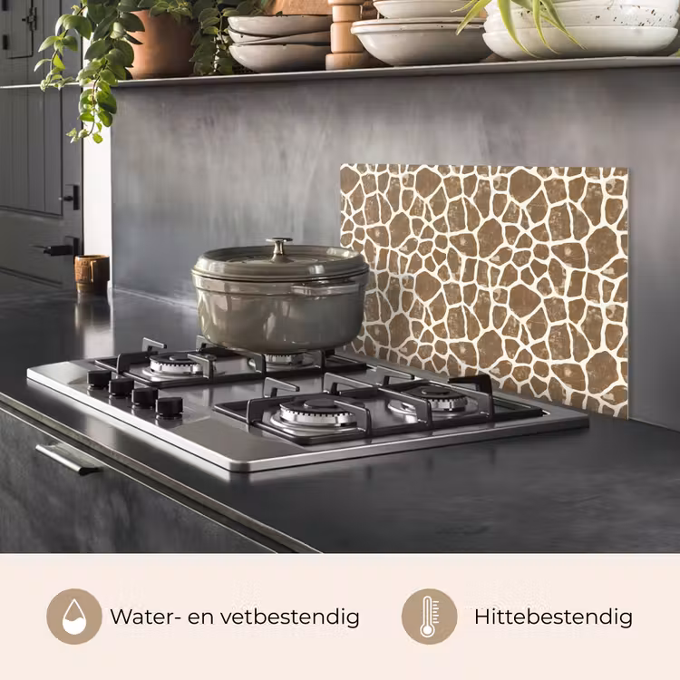 Giraf - Klassiek - Bruin keuken achterwand spatscherm klein 900 -usp_NL