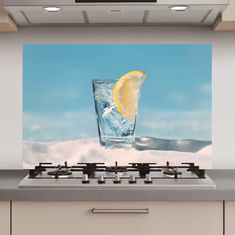 Glas - ijsblokjes - Citroen keuken achterwand spatscherm klein -3d_website