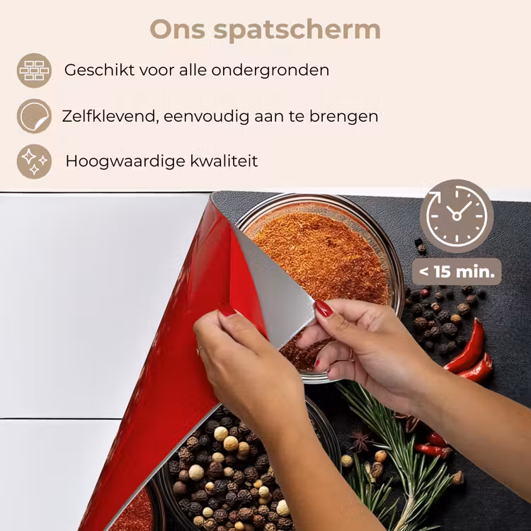 Glazen - Bakjes - Blaadjes - Kruiden keuken achterwand spatscherm klein -spatscherm_NL