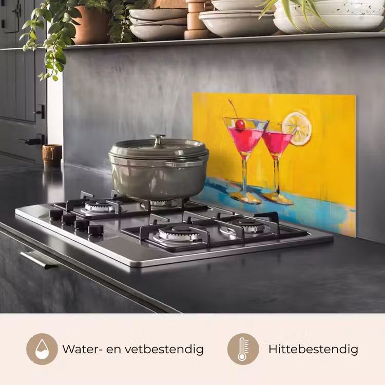 Glazen - Cocktail - Citroen - Kers keuken achterwand spatscherm klein -usp_NL