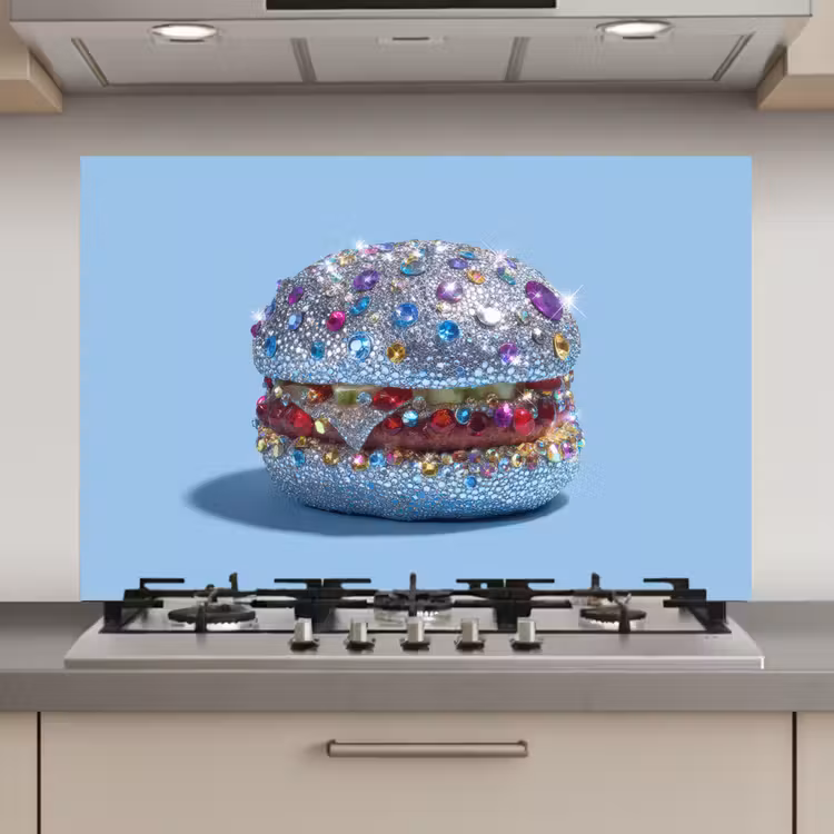 Glitters - Hamburger - Blauw keuken achterwand spatscherm klein -3d_website