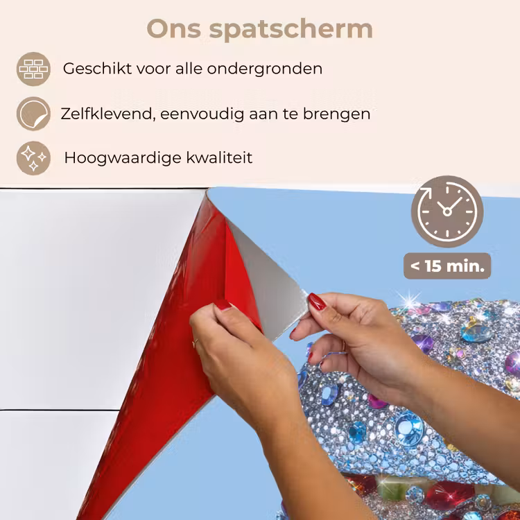 Glitters - Hamburger - Blauw keuken achterwand spatscherm klein -spatscherm_NL
