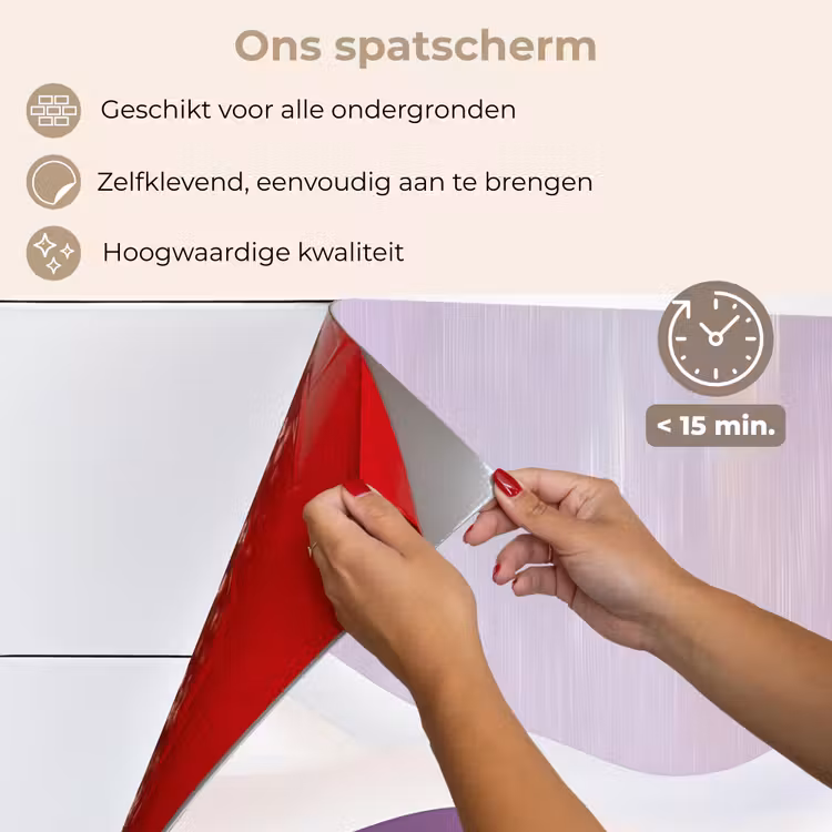 Golven - Heuvels - Abstract - Paars keuken achterwand spatscherm klein -spatscherm_NL
