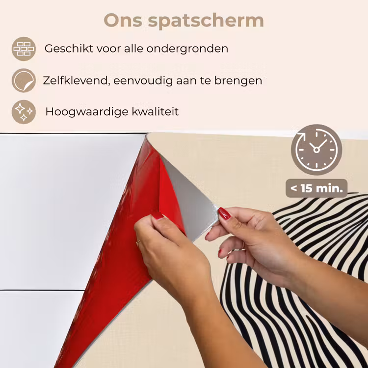 Golvend - Lijnen - Abstract - Silhouet keuken achterwand spatscherm klein -spatscherm_NL