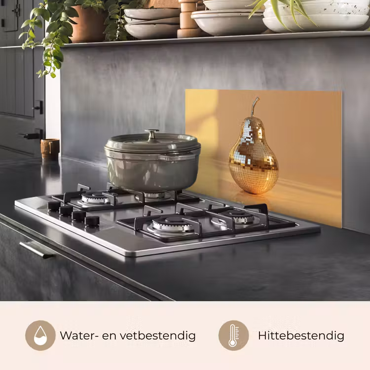 Goud - Disco - Glitter - Peer keuken achterwand spatscherm klein -usp_NL