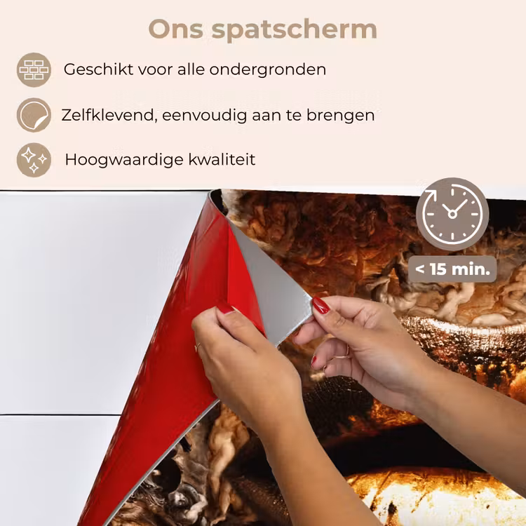 Goud - Lippen - Kunst keuken achterwand spatscherm klein -spatscherm_NL