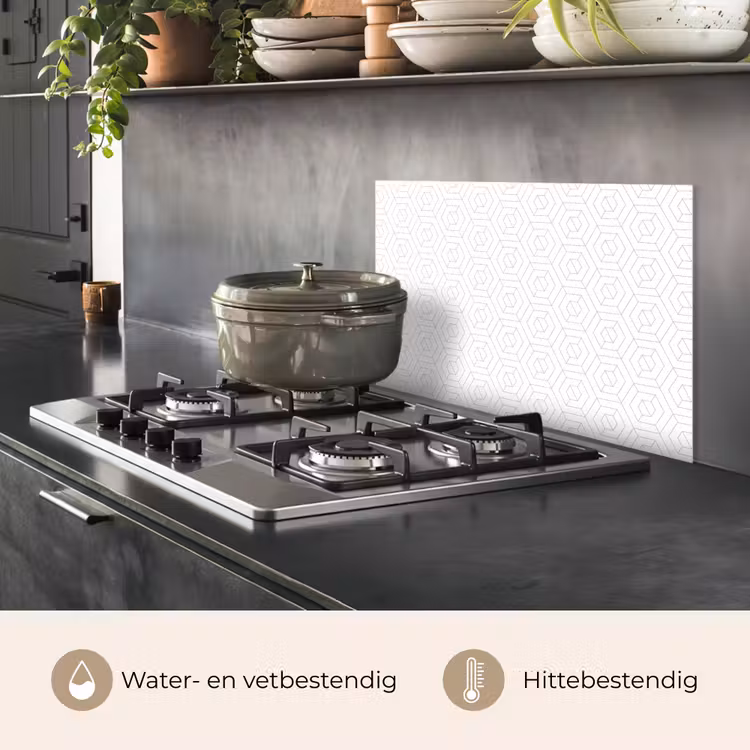 Grafisch - Patroon - Modern keuken achterwand spatscherm klein 900 -usp_NL