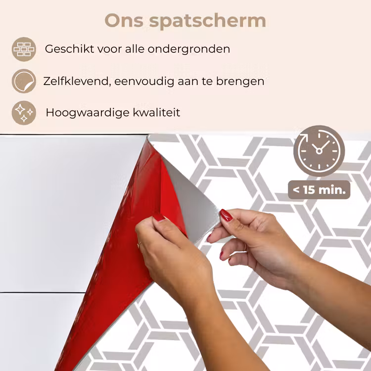 Grafisch - Patroon - Modern keuken achterwand spatscherm klein 900 -spatscherm_NL