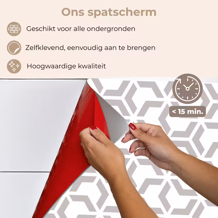 Grafisch - Patroon - Modern keuken achterwand spatscherm klein 900 -spatscherm_NL