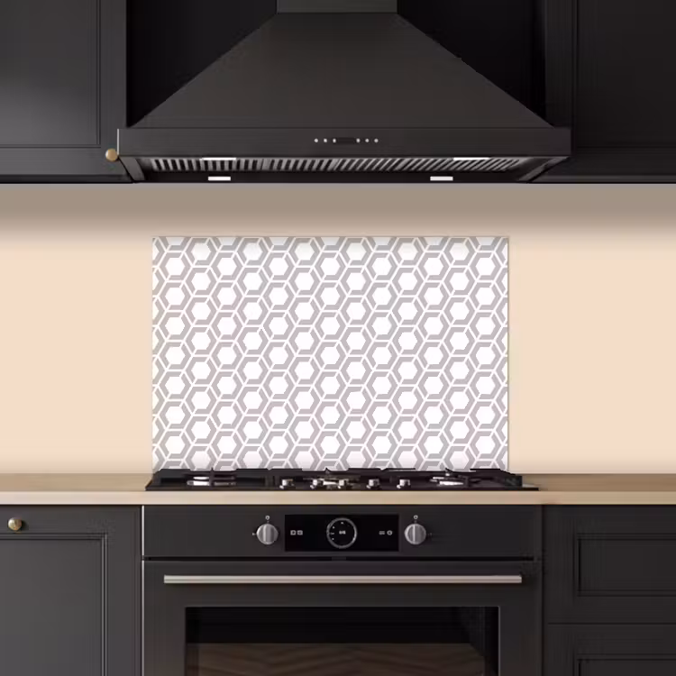 Grafisch - Patroon - Modern - Hexagon keuken achterwand spatscherm klein 900 -sfeer1