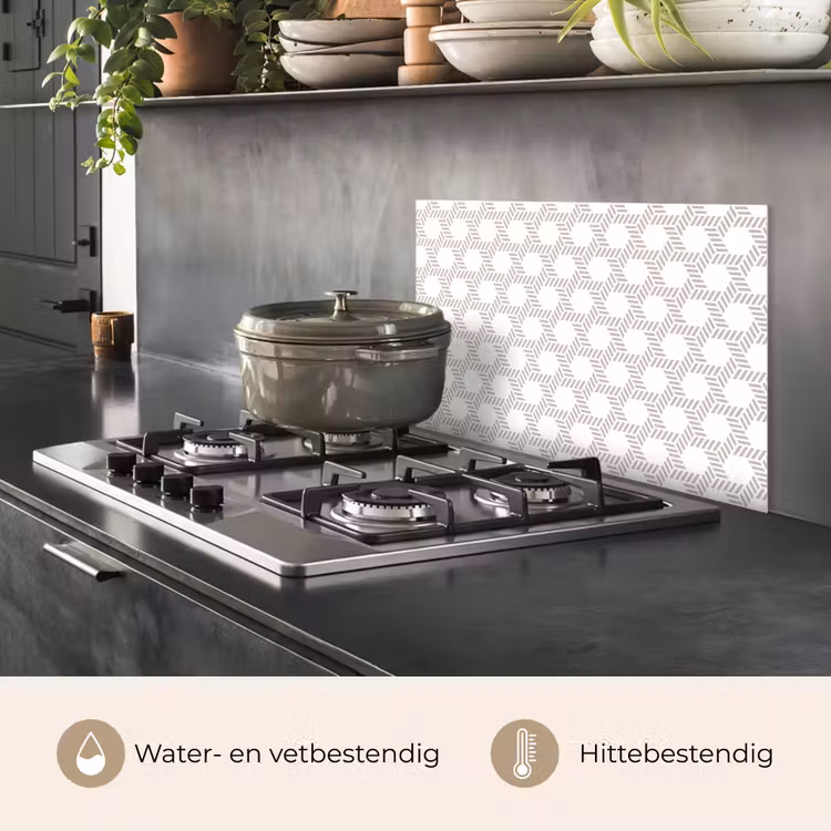 Grafisch - Patroon - Modern - Opvallend - Begrensd keuken achterwand spatscherm klein 900 -usp_NL