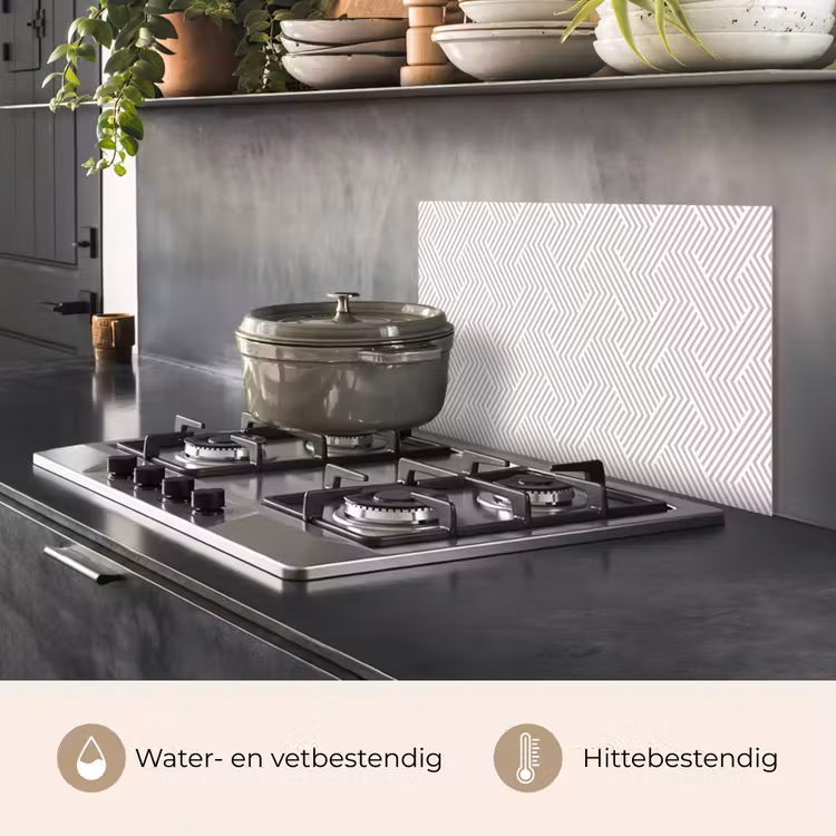 Grafisch - Patroon - Modern - Schuin keuken achterwand spatscherm klein 900 -usp_NL