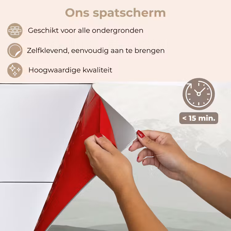 Grijs - Berg - Paarden keuken achterwand spatscherm klein -spatscherm_NL