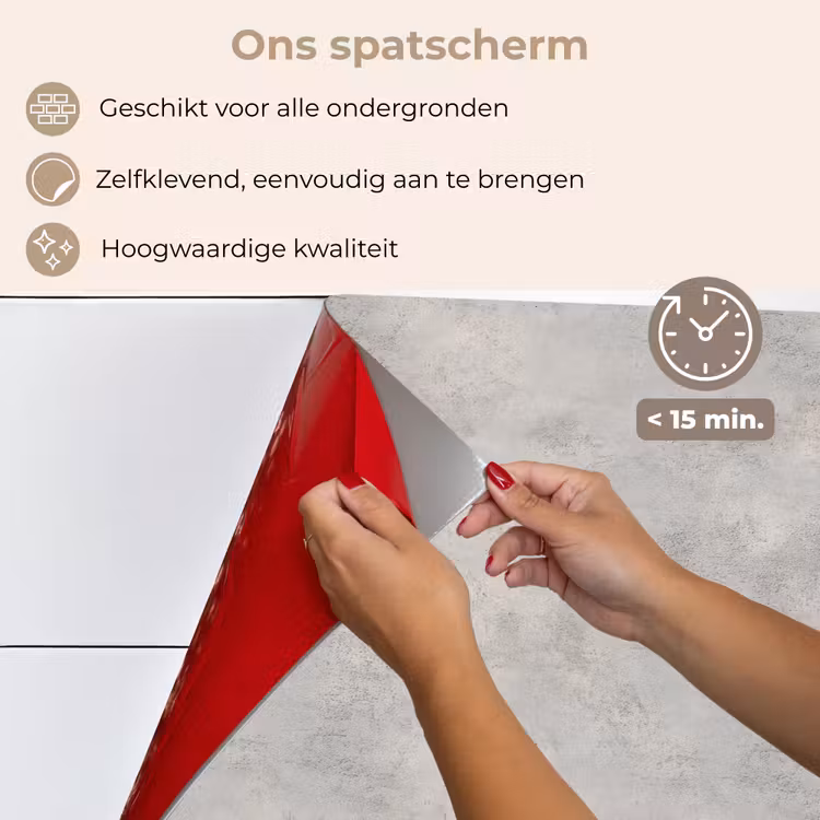 Grijs - Beton - Industrieel keuken achterwand spatscherm klein 900 -spatscherm_NL