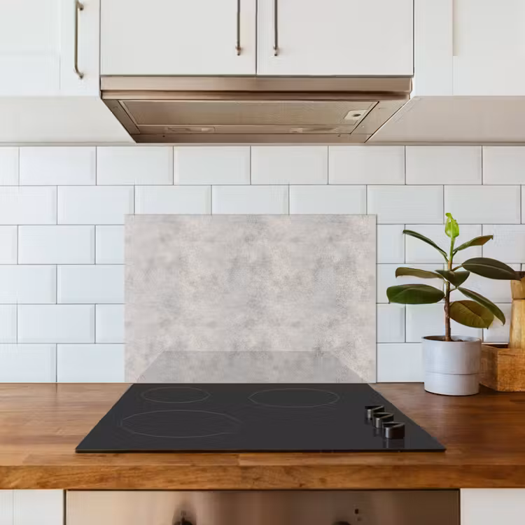 Grijs - Beton - Industrieel keuken achterwand spatscherm klein 900 -sfeer2