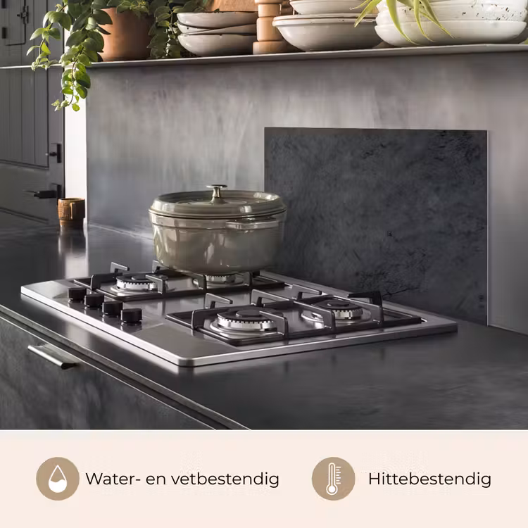 Grijs - Cement - Beton - Industrieel - Structuur keuken achterwand spatscherm klein -usp_NL