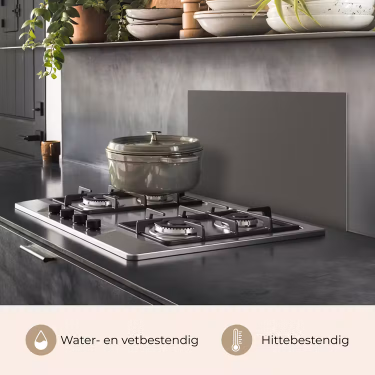 Grijs - Kleuren - Effen keuken achterwand spatscherm klein 900 -usp_NL