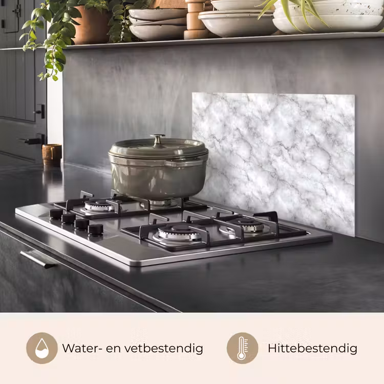 Grijs - Marmer - Klassiek - Aders keuken achterwand spatscherm klein 900 -usp_NL