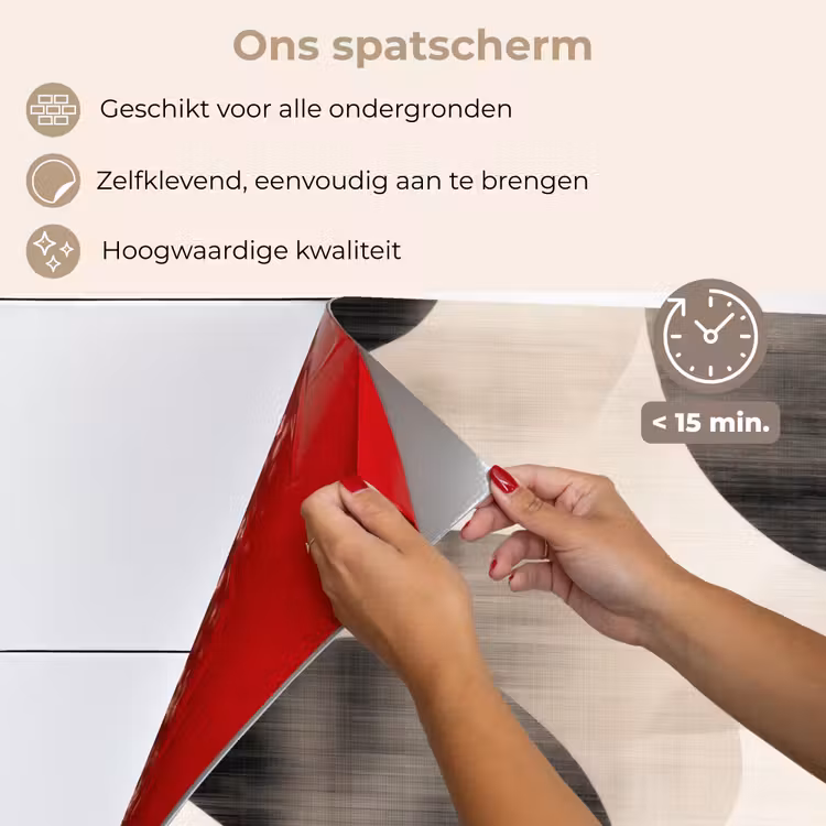 Grillige vormen - Subtiele overgangen - Dynamisch keuken achterwand spatscherm klein -spatscherm_NL