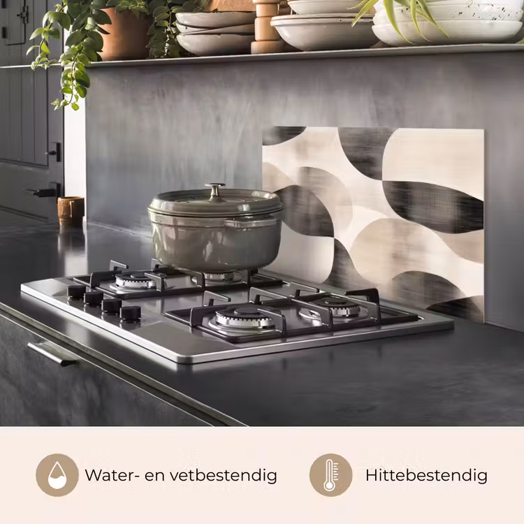 Grillige vormen - Subtiele overgangen - Dynamisch keuken achterwand spatscherm klein -usp_NL