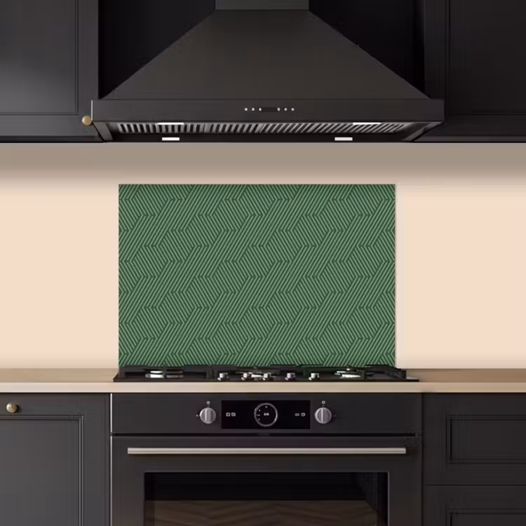 Groen - Strepen - Patroon keuken achterwand spatscherm klein 900 -sfeer1