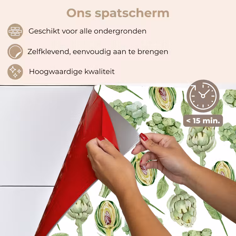 Groene - Groente - Broccoli - Artisjokken keuken achterwand spatscherm klein 900 -spatscherm_NL