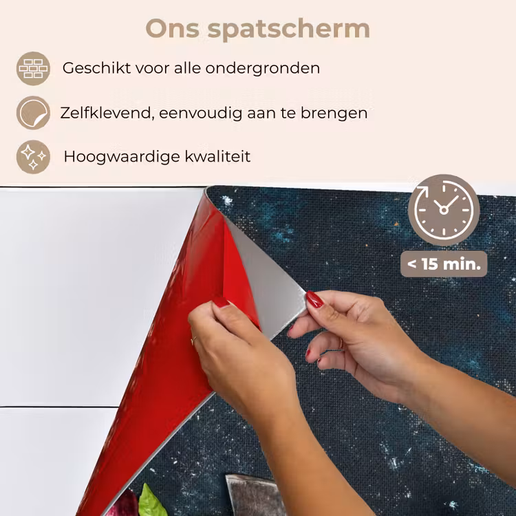 Groente - Kruiden - Wiegemes - Ui - Specerijen - Rustiek keuken achterwand spatscherm klein -spatscherm_NL